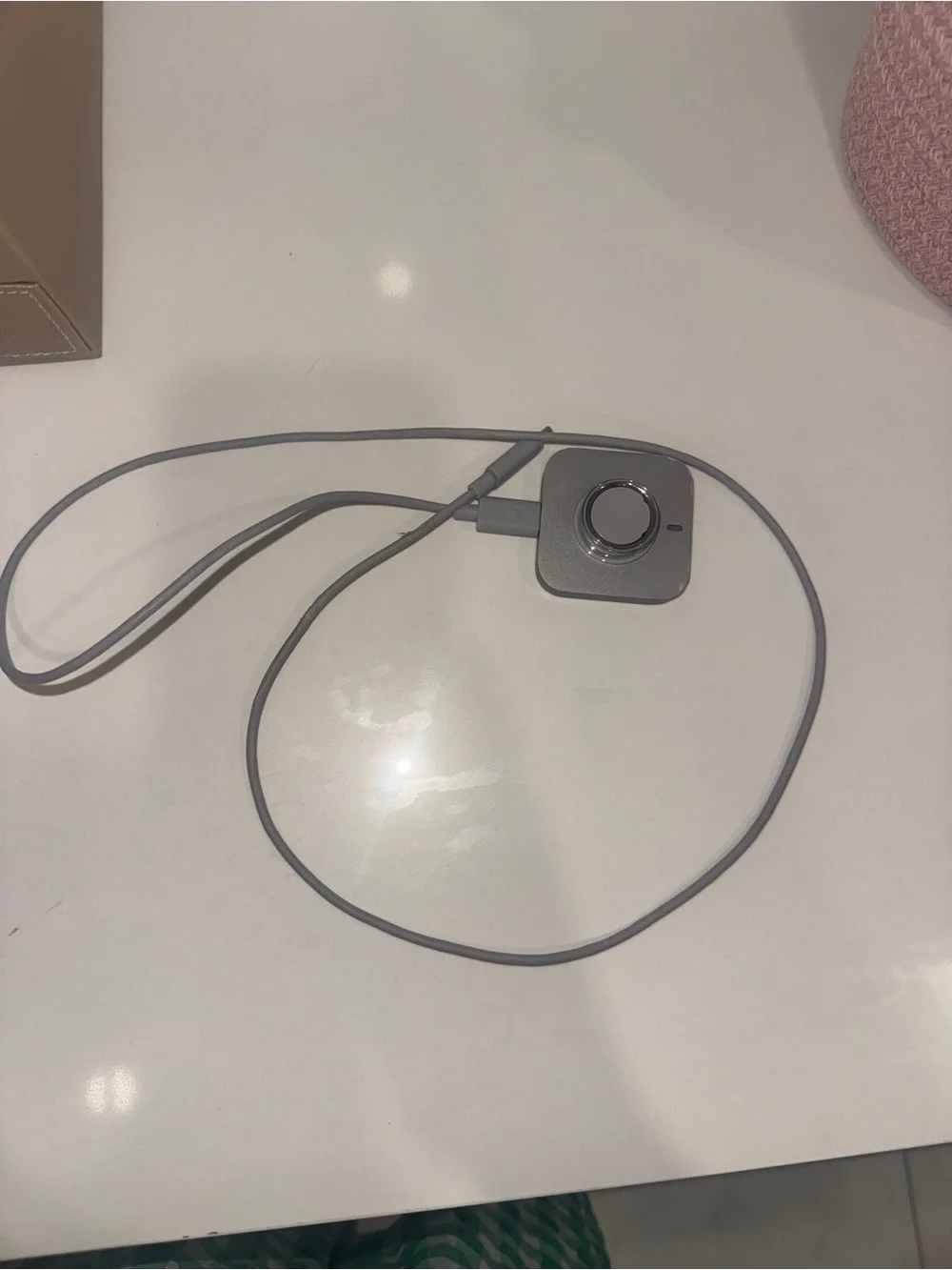 Oura Gray Magnetic Charging Dock with Attached Cable